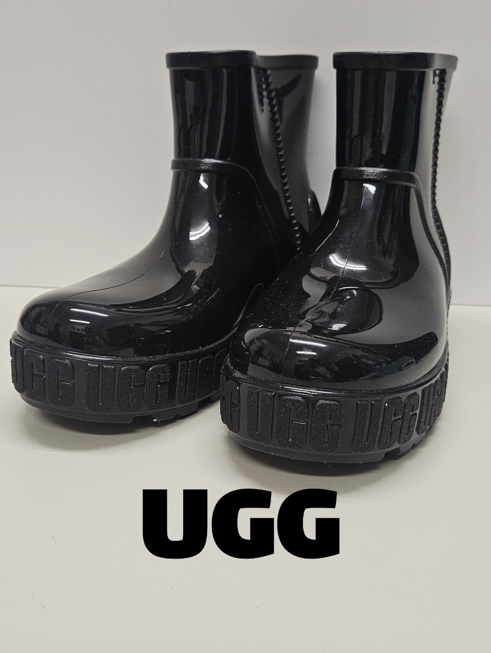 UGG Black Shearling-Lined Slip-On Boots